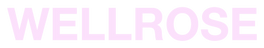 WELLROSE logo in pink on a white background